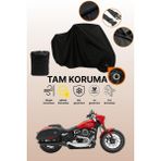Dokaca Siyah Kilit Uyumlu Harley-Davidson Softail Sport Glide Uyumlu Motosiklet Brandası, Koruyucu Örtü