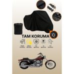 Dokaca Siyah Kilit Uyumlu Harley-Davidson Softail Standard Fxstı Uyumlu Motosiklet Brandası, Koruyucu Örtü
