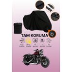 Dokaca Siyah Kilit Uyumlu Harley-Davidson Sportster Forty-Eight Uyumlu Motosiklet Brandası, Koruyucu Örtü
