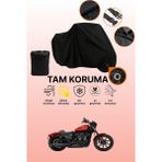 Dokaca Siyah Kilit Uyumlu Harley-Davidson Sportster Iron 1200 Uyumlu Motosiklet Brandası, Koruyucu Örtü