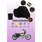 Dokaca Siyah Kilit Uyumlu Harley-Davidson Sportster Superlow XL883L Uyumlu Motosiklet Branda Koruyucu Örtü