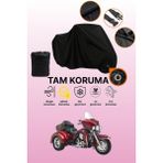 Dokaca Siyah Kilit Uyumlu Harley-Davidson Tri Glide Ultra Flhtcutg Uyumlu Motosiklet Brandası Koruyucu Örtü