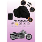Dokaca Siyah Kilit Uyumlu Harley-Davidson Vrsc V-Rod Uyumlu Motosiklet Brandası, Koruyucu Örtü