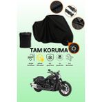 Dokaca Siyah Kilit Uyumlu Harley-Davidson Vrscdx Night Rod Special Uyumlu Motosiklet Brandası Koruyucu Örtü