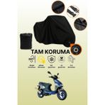 Dokaca Siyah Kilit Uyumlu Kanuni Hussar 125 Uyumlu Motosiklet Brandası, Koruyucu Örtü