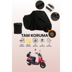 Dokaca Siyah Kilit Uyumlu Kuba Trendy Xc 50 cc Uyumlu Motosiklet Brandası, Koruyucu Örtü