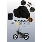 Dokaca Siyah Kilit Uyumlu Mondial 125 Vulture I Uyumlu Motosiklet Brandası, Koruyucu Örtü