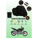 Dokaca Siyah Kilit Uyumlu Mondial 150 Z-One Uyumlu Motosiklet Brandası, Koruyucu Örtü