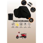 Dokaca Siyah Kilit Uyumlu Mondial 50 Turismo Uyumlu Motosiklet Brandası, Koruyucu Örtü
