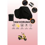 Dokaca Siyah Kilit Uyumlu Rks Bolero 50 Uyumlu Motosiklet Brandası, Koruyucu Örtü