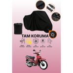 Dokaca Siyah Kilit Uyumlu Yamaha Crypton Uyumlu Motosiklet Brandası, Koruyucu Örtü
