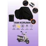 Dokaca Siyah Kilit Uyumlu Yamaha Cygnus L Uyumlu Motosiklet Brandası, Koruyucu Örtü