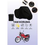 Dokaca Siyah Kymco Ck 125 Pulsar Uyumlu Motor Branda, Koruyucu Örtü, Motosiklet Brandası - Siyah Arka Çanta ve Kilit Uyumsuz