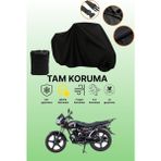 Dokaca Siyah Mondial 150 Mg Superboy x Uyumlu Motor Branda, Koruyucu Örtü, Motosiklet Brandası - Siyah Arka Çanta ve Kilit Uyumsuz