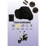 Dokaca Siyah Sym Orbit Iı 125I Uyumlu Motor Branda, Koruyucu Örtü, Motosiklet Brandası - Siyah Arka Çanta ve Kilit Uyumsuz