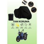 Dokaca Siyah Sym Wolf Sb 250 Nı Uyumlu Motor Branda, Koruyucu Örtü, Motosiklet Brandası - Siyah Arka Çanta ve Kilit Uyumsuz