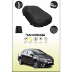 Dokaca Siyah Toyota Corolla Us 2016 - 2018 Uyumlu Araba Brandası, Koruyucu Örtü, Oto Branda