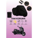 Dokaca Siyah Yamaha X-Max 400 Abs Uyumlu Motor Branda, Koruyucu Örtü, Motosiklet Brandası - Siyah Arka Çanta ve Kilit Uyumsuz