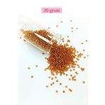 Dökme Cam Kum Boncuk (11/0) 2 mm - 20 Gram - Koyu Bal Rengi - BNC035