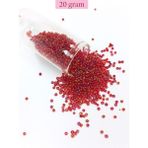 Dökme Cam Kum Boncuk (11/0) 2 mm - 20 Gram - Morlu Kırmızı - BNC028