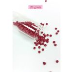 Dökme Cam Kum Boncuk Büyük Boy (6/0) 4 mm - 20 Gram - Bordo - BNC097