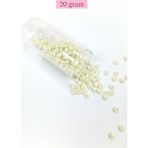Dökme Cam Kum Boncuk Büyük Boy (6/0) 4 mm - 20 Gram - Krem - BNC71