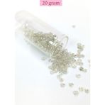 Dökme Cam Kum Boncuk Büyük Boy (6/0) 4 mm - 20 Gram - Şeffaf - BNC86