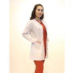 Doktor Hemşire Bayan Orta Boy Gömlek Yaka Beyaz Önlük M