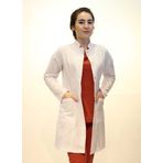 Doktor Hemşire Bayan Uzun Boy Hakim Yaka Beyaz Önlük Xxs