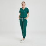 Doktor, Hemşire Forması Üst– Kadın, Yeşil - Renkli
