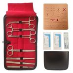 Doktor Öğrenci Cerrahi Eğitim Pratiği Seti 11 Parça Çantalı El Aleti Sütür Dikiş Pedi 19 x 18 Cm