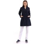 Doktor Öğretmen Kadın Önlük Ara Boy Ceket Yaka - 47 Lacivert - 2XL