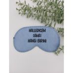 Doktorbonem Halledicem Ama Hangi Birini Uyku Bandı Göz Bandı Baskılı Pamuk Seyahat Uyku Bandı - Renkli