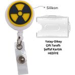Doktorbonem Radyoloji Logo Silikon Yoyo Yaka Kartlığı Yatay Dikey Kart Koruyucu - 001-Renkli