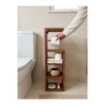 Doku Ahşap Ahşap Banyo Organizeri | Minimal Dekoratif Banyo Düzenleyici Stand