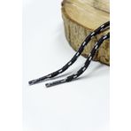 Dokubağ 120 cm Siyah Beyaz Çizgi Desen Yuvarlak Outdoor & Bot & Spor Ayakkabı Bağcığı - 1 Çift