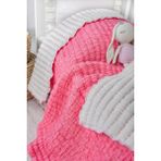 Dokubba Bebek Battaniyesi - 100*120 cm Dolgulu Bebek Battaniyesi - Pamuk - Natural - Pembe - 100 x 120 cm