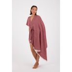 Dokubba Müslin Kimono ve Müslin Peştemal Set - Rodos - Bordo - S - M