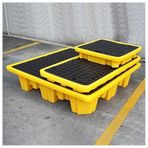 Dökülme Muhafazası Modüler Palet - 72 x 72 x 16 cm Fıçılar için Plastik Platform, Sızdırmaz Depolama, 17 Stil, Sağlam Dökülme Önleme, ABD için İdeal