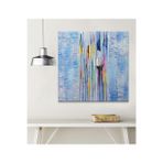 Dokulu Büyük Boy El Yapımı Yağlı Boya Tablo 133x132cm