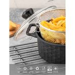 Döküm Granit Kızartma Tenceresi Fritöz 24CM Cvs DN20060 - Siyah