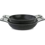 Döküm Güveç Sahan Seti, Kendinden Saplı, 2 Parça, Gri, 20-22CM - Seçenek 1 - Antrasit