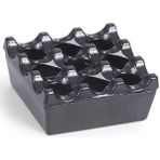 Döküm Kare Küllük Siyah 8cm