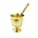 Döküm Pirinç Sarı Tokmak Havan Sarımsak Ezici 12cm 3no