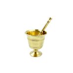 Dokum Pirinc Sari Tokmak Havan Sarimsak Ezici 8Cm Mini1