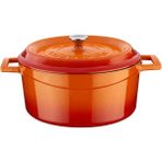 Döküm Yuvarlak Tencere, Trendy, 24 Cm, Turuncu