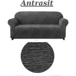 Dokuma Jakar Koltuk Örtüsü. Lastikli, Esnek, Yıkanabilir Koltuk, Kanepe, Çekyat Örtüsü/kılıfı. 3lü - 180 x 230 cm - Antrasit