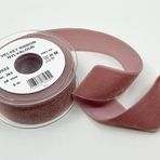 Dokuma kenarlı lüks kadife bant, 36 mm, 5 m rulo, 33 renk, yıkanabilir, hediye paketleri, dekorasyonlar, dikiş için, ipek şerit dokuma Säckingen GmbH (263 kolonial rose (koyu gül kurusu))