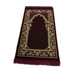 Dokumacı Kadife Namaz Seccadesi Lüx-bordo