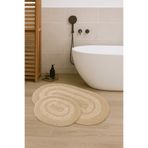 Dokumacıoğlu Macoroni Oval Vizon 2'li Banyo Paspası Seti %100 Pamuklu Banyo Halısı Klozet Takımı